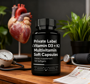 OEMサプリメント 強力な骨サポート カルシウム マグネシウム ビタミンK2 D3 ヴィーガンソフトジェル マルチビタミン 免疫力向上カプセル - Product Image 1
