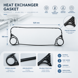 Joint d'étanchéité pour échangeur <span class=keywords><strong>de</strong></span> chaleur à plaques EPDM HNBR, type clip-on, moulé par injection, sans fuite, pour refroidisseur <span class=keywords><strong>de</strong></span> lait, matériau personnalisé, <span class=keywords><strong>catalogue</strong></span> OEM ODM - Product Image 3