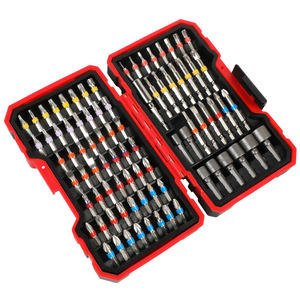 S2 Steel <b>Screwdriver</b> <b>Bit</b> <b>Set</b> 83 Pieces 1/4 In Hex Torx Phillips Flathead Tool Case Kit - Product Image 1