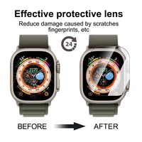 Protecteur d'écran en verre trempé Ultra HD, 4 pièces, adapté à Apple Watch Ultra Ultra2 Ultra3 49mm, anti-rayures, couverture complète