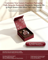 Boîte cadeau magnétique bordeaux avec livraison rapide mondiale, texture de qualité supérieure, style pliable, luxe classique