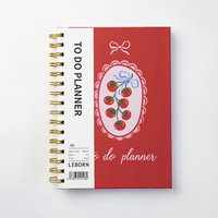 Planificateur personnalisé A5 imprimé, couverture rigide, reliure spirale, planificateur de tâches, collection de carnets esthétiques sur le thème des fruits d'été