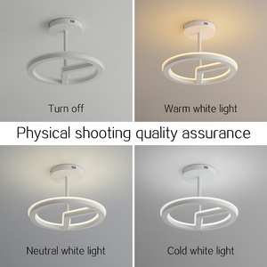 Lampadario a sospensione a LED in ferro con principio di riflessione diffusa semplice per interni - Product Image 2