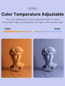 2025มือถือ <span class=keywords><strong>ulanzi</strong></span> VL119 RGB 2500-9000K แสงแม่เหล็กสำหรับถ่ายวิดีโอ - Product Image 2