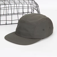 Casquette de sport en nylon à cinq panneaux, imperméable, avec logo personnalisé, pour la course à pied, type snapback, casquette de baseball, casquettes et chapeaux à 5 panneaux