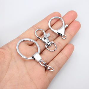 Porte-clés en alliage avec fermoir mousqueton avec chaîne pour bijoux pendentifs pour cadeaux DIY Accessoires manuels - Product Image 3