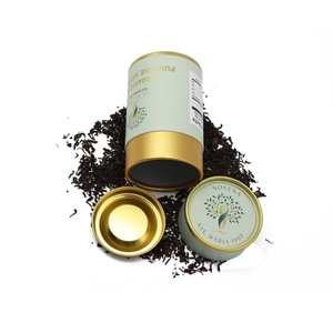 Emballage en tube rond biodégradable personnalisé avec impression à l'encre de soja de qualité alimentaire pour thé, café, matcha, épices, noix - Product Image 4