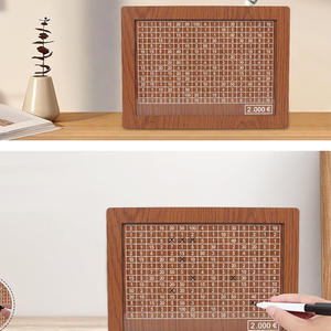 나무 돈 상자 달러 유로 돈 절약 상자 현금 상자 돈 은행 어린이를위한 돼지 저금통 선물 - Product Image 4