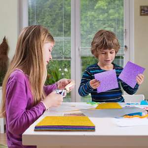 Láminas de Espuma <span class=keywords><strong>EVA</strong></span> Autoadhesivas con Purpurina para Manualidades, Brillo Duradero para Proyectos de Manualidades, Proyectos Escolares, Decoración de Fiestas - Product Image 5