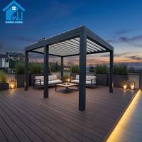 Pergola en aluminium sur mesure Sweet Home, pergola électrique imperméable pour l'extérieur, gazebo avec lames réglables pour villa de luxe, cour, patio, jardin