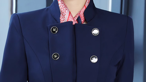 Ensemble d'uniformes d'hôtesse de l'air personnalisés pour femmes Costume de <span class=keywords><strong>pilote</strong></span> de mode pour hôtes de l'air - Product Image 4