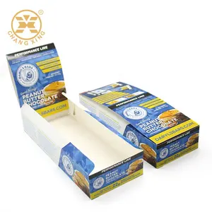 White Paper Energy Bar Display Box Cardboard for Counter Snack Cookie Chocolate Package Bag