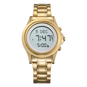 Montre automatique de <span class=keywords><strong>prière</strong></span> musulmane Azan 2017 <span class=keywords><strong>pour</strong></span> les amoureux, couleur or, acier inoxydable, montre islamique - Product Image 2