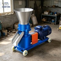 Machine à granulés à matrice plate de 7,5 kW, petite, pour usage domestique, équipement de traitement des aliments pour animaux