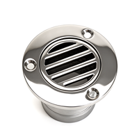 Drain de pont de yacht en acier inoxydable 316 de 2 pouces, drain de sol en deux parties, qualité marine SS316, drain de pont de bateau, quincaillerie marine