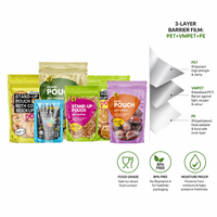Sachet d'emballage alimentaire transparent avec bec verseur, personnalisable avec logo, qualité alimentaire, étanche à l'humidité, en Mylar, 100 pièces, pour aliments en conserve