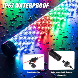 Màu sắc đuổi theo sáng nhất dẫn ánh sáng roi xoắn ốc off road sử dụng UTV ATV LED Buggy roi cờ roi light2ft3ft4ft5ft6ft - Product Image 4