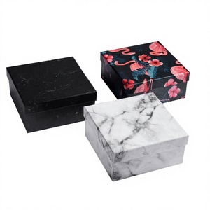 Caja de Embalaje de Joyería de Cartón de Lujo, Diseño de Mármol, Laminación Mate, Cajas Rígidas Reciclables para Pulseras, Relojes, Caja de Regalo de Terciopelo - Product Image 3