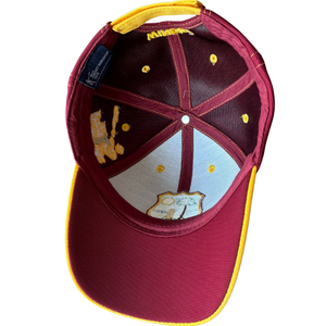 Casquette de cricket marron avec écusson d'équipe brodé, logo personnalisé, style vintage sportif, visière incurvée réglable à double couche, casquette de baseball - Product Image 6