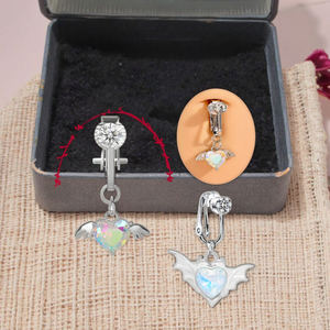 Anillo <span class=keywords><strong>de</strong></span> <span class=keywords><strong>ombligo</strong></span> <span class=keywords><strong>falso</strong></span> que no perfora el corazón cuelga el clip en el <span class=keywords><strong>ombligo</strong></span> <span class=keywords><strong>Piercing</strong></span> joyería del cuerpo <span class=keywords><strong>de</strong></span> moda al por mayor - Product Image 5