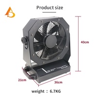 AICPOSE Équipement Professionnel : Machine à Ventilateur DMX avec Télécommande, Ventilateur de Scène, Machine à Brouillard DMX
