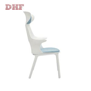 Sillas de restaurante tapizadas con brazo de comedor bajo y respaldo alto de plástico Simple, lo último - Product Image 3