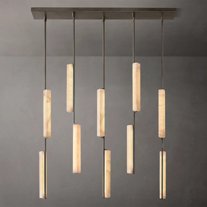 RHOEM Audubon Alabaster Linear <strong>Chandelier</strong> Alabaster <strong>Chandelier</strong> for Living Room Villa Dining Room Luxury Lighting Decoration Home - Product Image 6