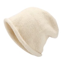 Bonnet tricoté uni et décontracté pour femme, doux et agréable pour la peau, idéal pour la rue, les activités de plein air, les voyages et le quotidien