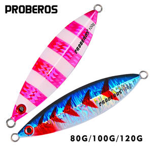 Jig métallique à descente lente <span class=keywords><strong>pas</strong></span> <span class=keywords><strong>cher</strong></span>, cuillère à lancer 80g 120g, appât artificiel marin, jigging côtier, leurre de pêche métallique, équipement de pêche - Product Image 1