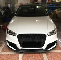 Pare-chocs avant style RS3 pour Audi A3 S3 8V 2013-2016 Kit carrosserie Facelift avec calandre nid d'abeille noir brillant et lèvre avant