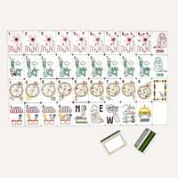 Ensemble de Mahjong Américain de Luxe Thème Urbain en Acrylique Blanc – New York, Londres, Ski, Plage, Golf – Jeu de Famille pour Soirées Ludiques à Domicile