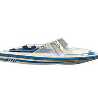 Yacht sportif à double couche en fibre de verre soudée avec moteur hors-bord pour le tourisme et les loisirs