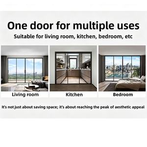 <span class=keywords><strong>Porte</strong></span> pliante double vitrage de <span class=keywords><strong>véranda</strong></span>, norme australienne, finition personnalisée pour cour de villa extérieure - Product Image 3