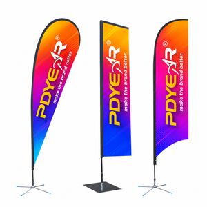 Banderas de Playa Personalizadas con Impresión Publicitaria, Banderas en Forma de Lágrima, Banderas Voladoras para Exteriores, Banderas Tipo Swooper para Eventos Promocionales y Mercados - Product Image 3