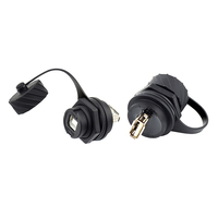 Adaptateur de montage sur panneau industriel Lshitech, contacts en cuivre, connecteur étanche en nylon pour la communication de données/l'automobile/l'électricité