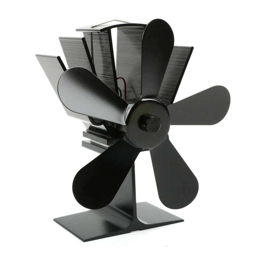 Нагревательный вентилятор для плиты с 5 лопастями, вентилятор для камина, воздуходувка