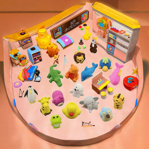 Commercio all'ingrosso simpatico cartone animato animale 3D TPR gomma Set regalo di cancelleria promozionale per la scuola dei bambini con divertente borsa di gomma resistente - Product Image 3