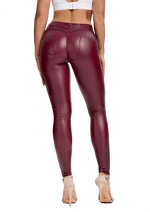 Vendita calda Lifting in <span class=keywords><strong>pelle</strong></span> da donna con elastico alto e spesso <span class=keywords><strong>pantaloni</strong></span> da Yoga <span class=keywords><strong>pantaloni</strong></span> sportivi aderenti - Product Image 6