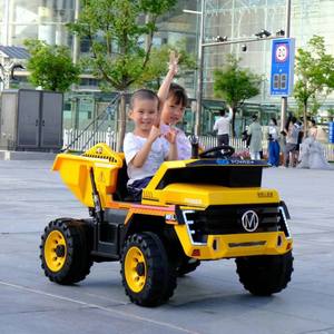 Elektrikli atlama 4 sürücü 12v çocuklar araba ile çocuklar için elektrikli otomobil büyük boy iş makinesi - Product Image 5
