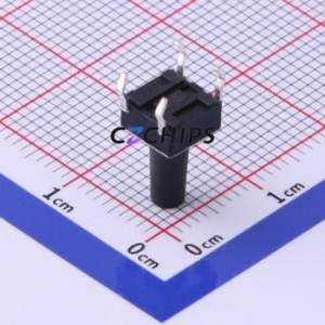 UK-B0202-G11-250 Tactile Switch Through hole-4P,6x6mm Switch Single Pole Single Throw Round Button 2.5N Through Hole - Product Image 2