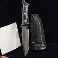 Couteau tactique à lame fixe en acier DC53, manche G10, étui Kydex, survie en plein air, camping, bushcraft