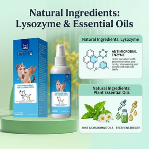 Kit professionnel de soins bucco-dentaires <span class=keywords><strong>pour</strong></span> animaux de compagnie, <span class=keywords><strong>dentifrice</strong></span> <span class=keywords><strong>pour</strong></span> <span class=keywords><strong>chien</strong></span>, <span class=keywords><strong>spray</strong></span> rafraîchissant <span class=keywords><strong>pour</strong></span> l'haleine des chats, ensemble de nettoyage dentaire, élimination du tartre, gingivite - Product Image 4