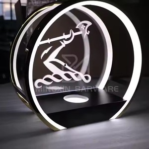 Soporte de exhibición de champán ligero y duradero de diseño moderno Soporte de exhibición LED recargable - Product Image 3