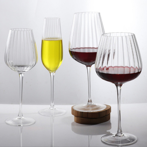 Verres à vin rouge à rayures verticales, cristal de qualité supérieure, flûtes à champagne pour hôtel et restaurant, verres à eau, gobelets à vin - Product Image 2