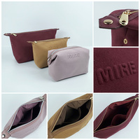 Bolsa de Maquillaje Ecológica Colorida Travel Grande Jacquard Terry Rosa Adorable Logo - Capacidad Grande Zipper