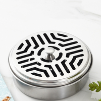 Porte-bobine anti-moustique en acier inoxydable, couverture sûre pour encens, spirale portable avec couvercle, bobine anti-moustique