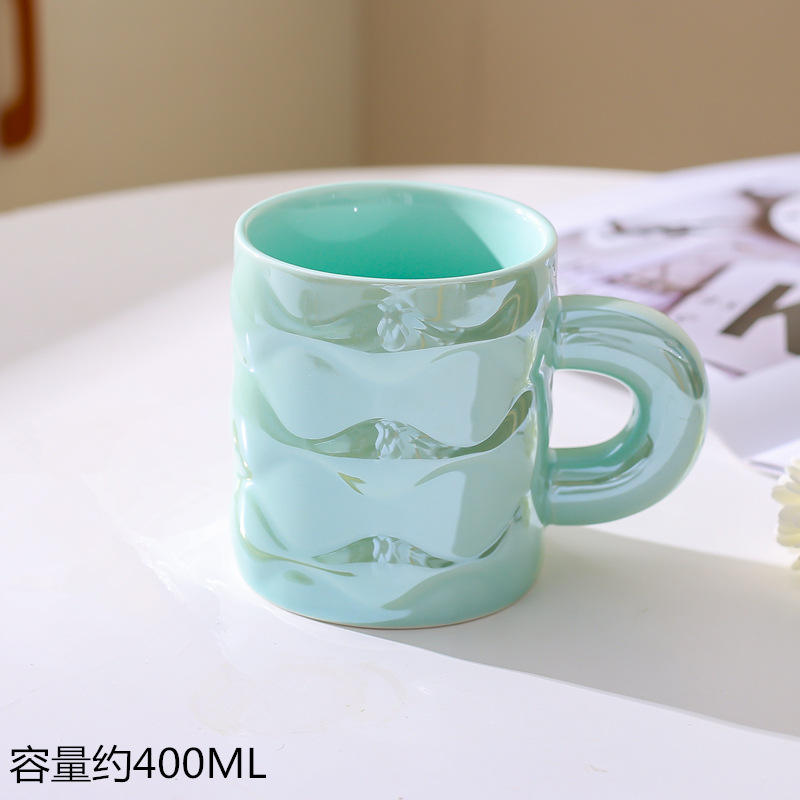 Emballage simple en tasse unique vert nacré