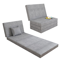 Matelas pliable en mousse à mémoire de forme moderne à quatre plis, housse lavable, fond antidérapant, meubles de maison confortables pour voiture d'appartement