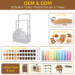 Прочный деревянный органайзер для исламского молитвенного коврика и подставка для Корана, белый - Product Image 6