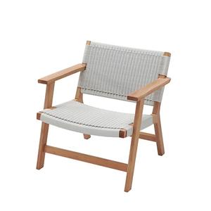 Chaise de jardin en bois massif, design minimaliste, chaise longue d'extérieur imperméable pour villa, cour, hôtel, maison d'hôtes - Product Image 2